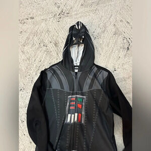 Men’s Size Small Darth Vader Masked Hoodie Black EUC